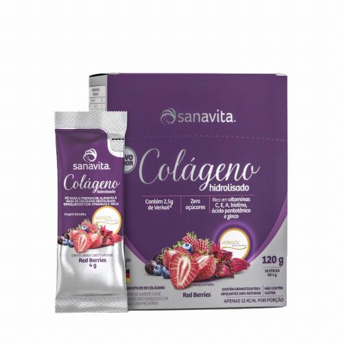 Colágeno Hidrolisado Verisol Red Berries 120g Sanavita