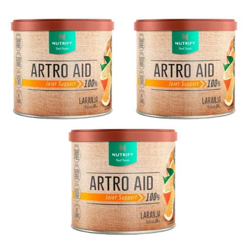 Kit 3 Artro AID Joint Support 200G Laranja Nutrify