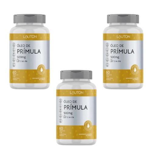 Kit 3 Óleo de Prímula 500MG 60 Cápsulas Lauton