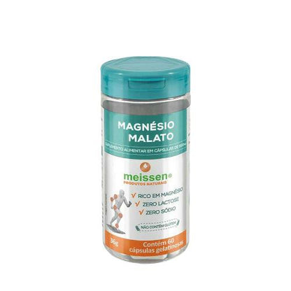 Magnésio Malato 60 Cápsulas 500mg Meissen