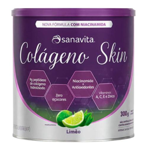 Colágeno Skin Limão com Clorofila 300g Sanavita