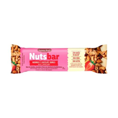 Nuts Bar Morango e Chocolate Branco Banana Brasil