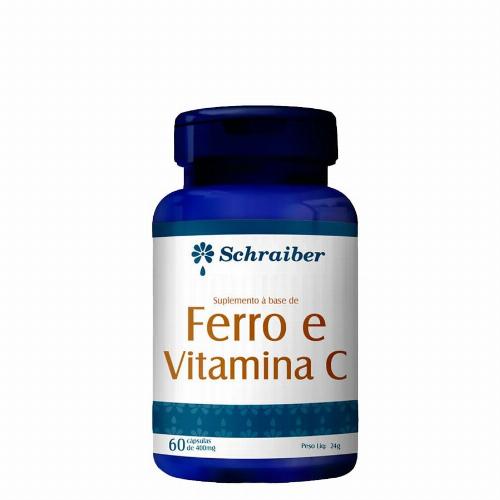 Ferro e Vitamina C 60 Cápsulas Schraiber