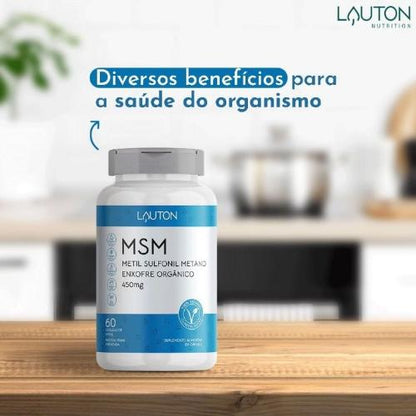 MSM Metil Sulfonil Metano 60 Cápsulas 450mg Lauton