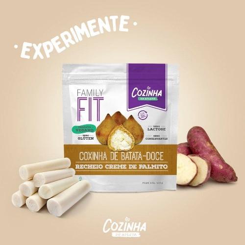 Coxinha de Batata Doce Recheada com Creme de Palmito 420g Family Fit