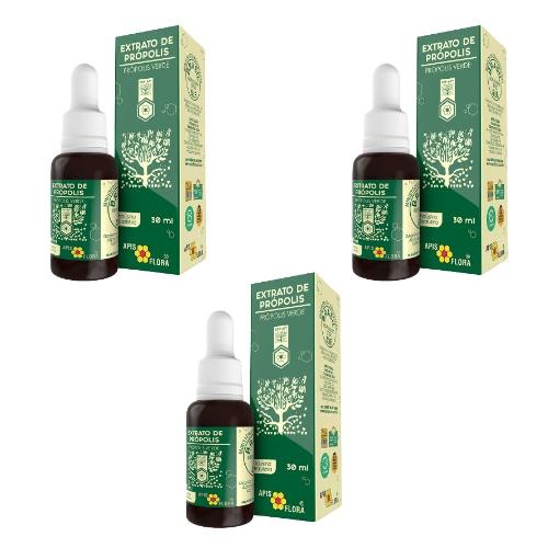 Kit 3 Extrato de Própolis Verde 30ML Apis Flora