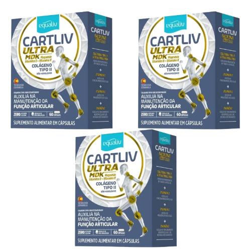 Kit 3 Cartliv Ultra MDK Equaliv 60 Cápsulas