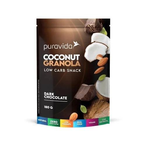 Coconut Granola Dark Chocolate 180g Puravida