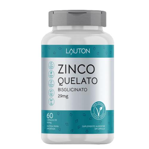 Zinco Quelato 29mg 60 Cápsulas Lauton