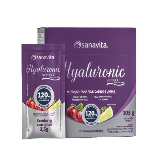 Hyaluronic Verisol Cranberry com Limão 30 Sachês Sanavita