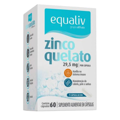 Zinco Quelato 60 Cápsulas Equaliv