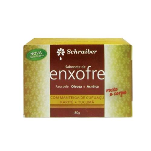 Sabonete Vegetal Enxofre 80g Schraiber