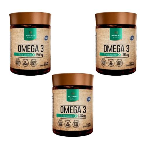 Kit 3 Ômega 3 Ultra 1360MG 120 Cápsulas Nutrify