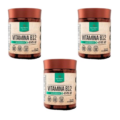 Kit 3 Vitamina B12 60 Cápsulas Nutrify