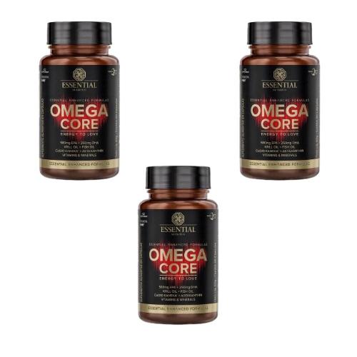 Kit 3 Omega Core 60 Capsulas Essential