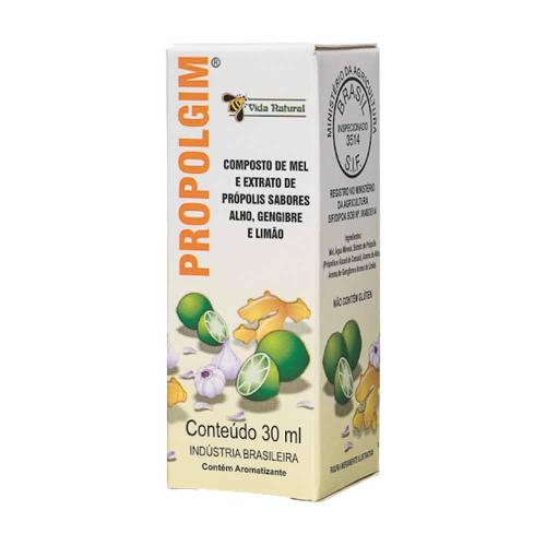 Propolgim Composto - Mel Própolis Alho Gengibre e Limão 30ml Vida Natural