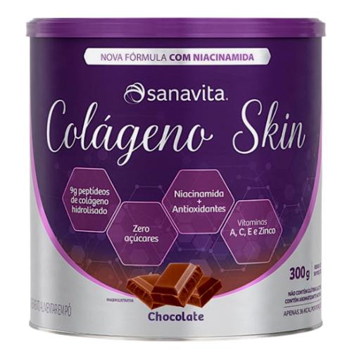 Colágeno Skin Chocolate 300g Sanavita