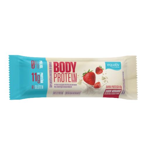 Body Protein Barra Morango 40g Equaliv