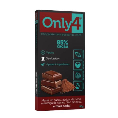 Chocolate 85% Cacau 80g Only4