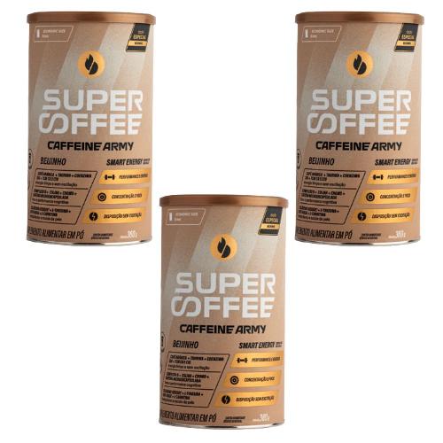 Kit 3 Supercoffee Beijinho 380g Caffeine Army