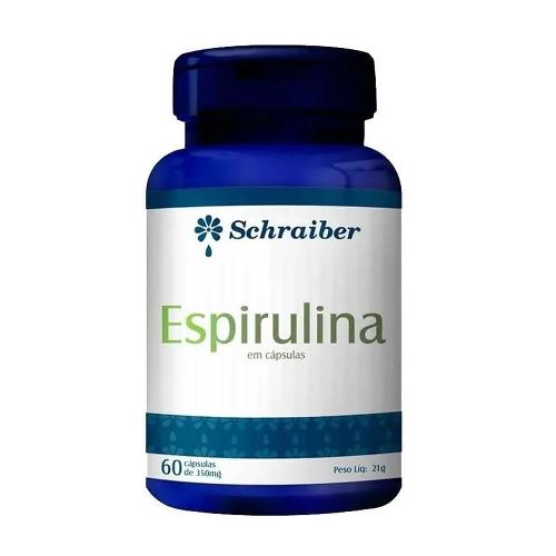 Espirulina 350mg 60 Cápsulas Schraiber