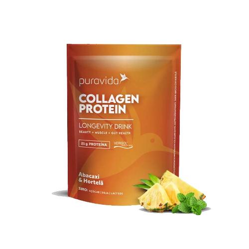 Collagen Protein Verisol Abacaxi e Hortelã 450g Puravida