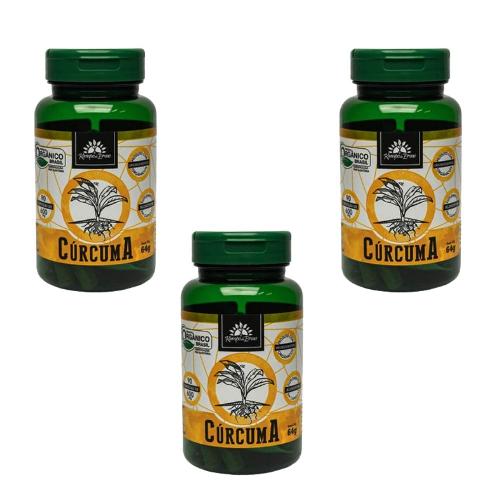 Kit 3 Cúrcuma 90 Cápsulas 600MG Kampo de Ervas