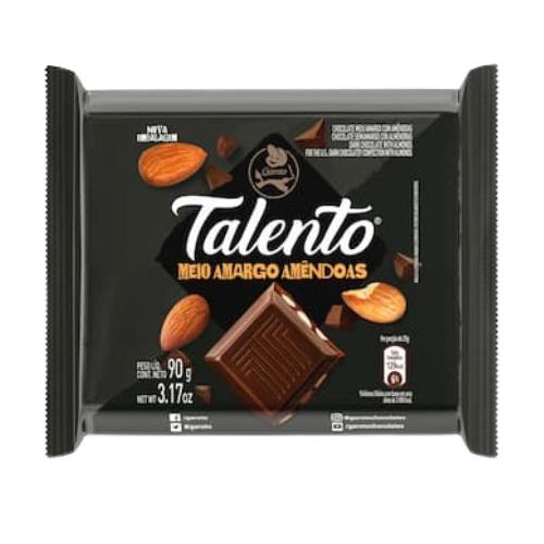 Talento Amêndoas e Chocolate Meio Amargo 25g Garoto