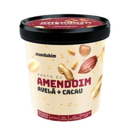 Pasta de Amendoim Avelã e Cacau 450g Mandubim