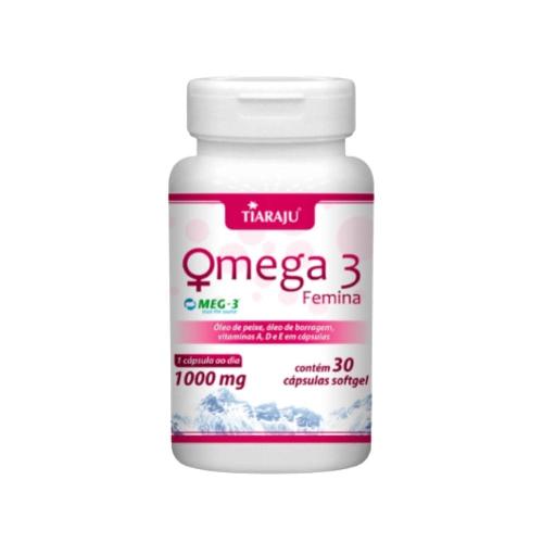 Ômega 3 Feminina 1000mg 30 Cápsulas Tiaraju