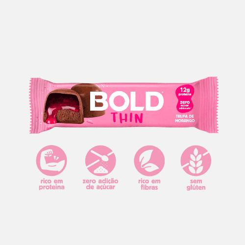 Barra Bold Bar Thin Trufa de Morango 40g