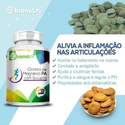 Cloreto de Magnésio P.A. Sucupira 120 Cápsulas 500mg Bionutri