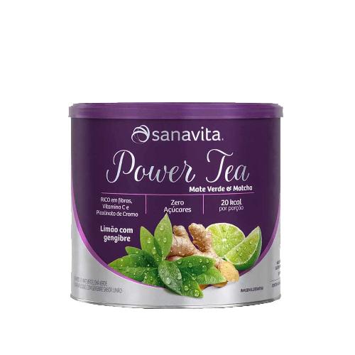 Power Tea Mate Verde e Matchá Limão com Gengibre 250g Sanavita