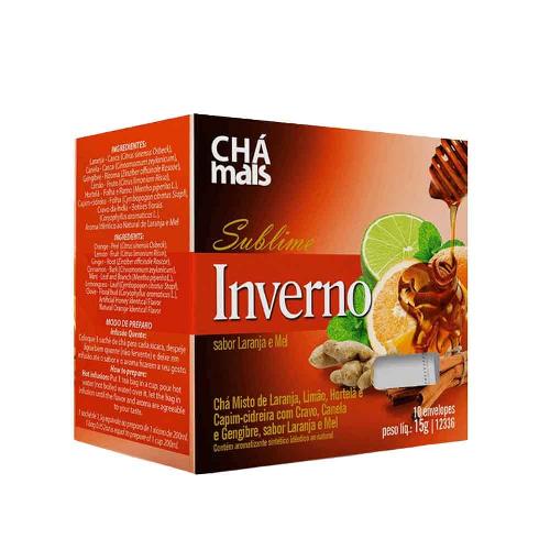 Chá Sublime Inverno Sabor Laranja e Mel 10 Sachês Chá Mais