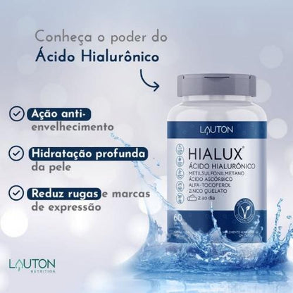 Hialux Ácido Hialurônico 60 Cápsulas 700mg Lauton