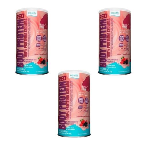 Kit 3 Body Protein Red 600G Equaliv