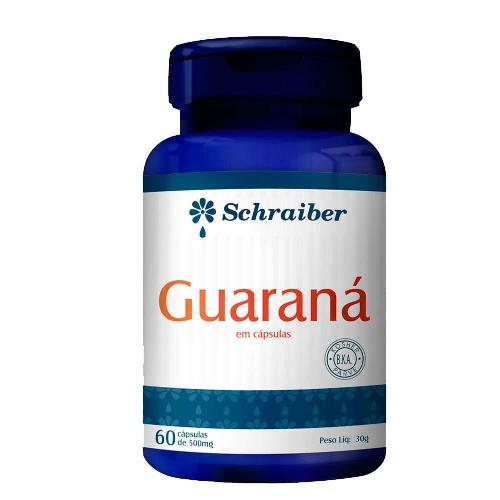 Guaraná 500mg 60 Cápsulas Schraiber