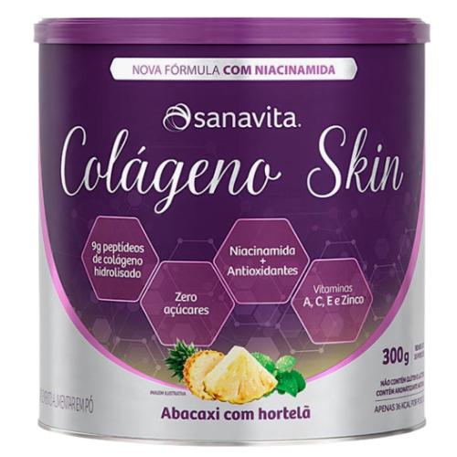 Colágeno Skin Abacaxi com Hortelã 300g Sanavita