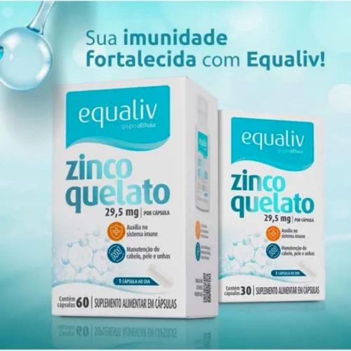 Zinco Quelato 60 Cápsulas Equaliv