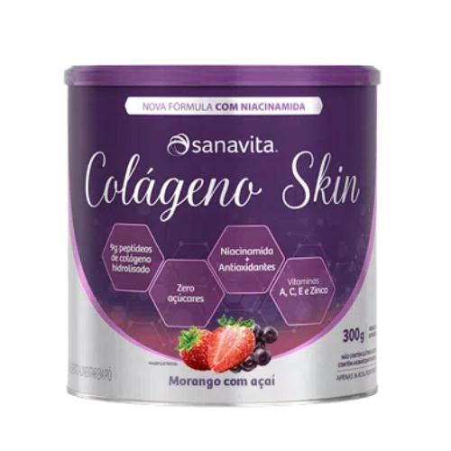 Colágeno Skin Morango com Açaí 300g Sanavita