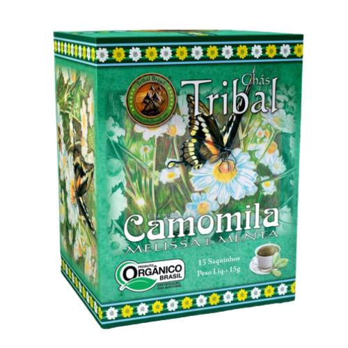 Chá de Camomila Melissa e Menta Orgânico 15 sachês Tribal Brasil