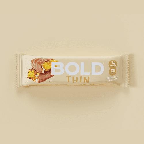 Barra Bold Thin Caramelo e Amendoim 40g