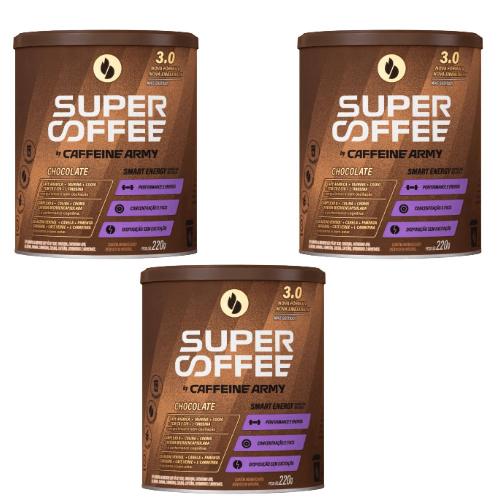 Kit Supercoffee 3.0 Chocolate 3 Unidades 220g Cada