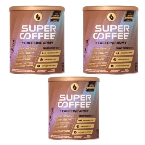 Kit 3 Supercoffee 3.0 Choconilla 220g Caffeine Army