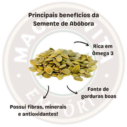 Semente de Abóbora Crua sem Casca e Sem Sal 100g