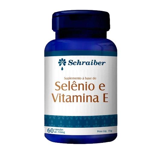 Selênio e Vitamina E 60 Cápsulas 250mg Schraiber