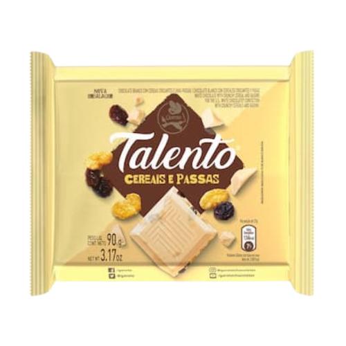 Talento Cereais e Passas Chocolate Branco 25g Garoto