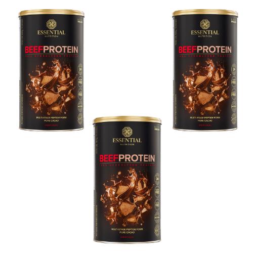 Kit 3 Beef Protein Cacau 480G Essential