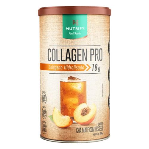 Collagen Pro 450g Chá Mate Com Pêssego Nutrify