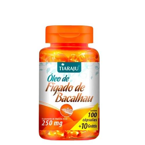 Óleo de Fígado de Bacalhau 250mg 100 +10 Cápsulas Tiaraju